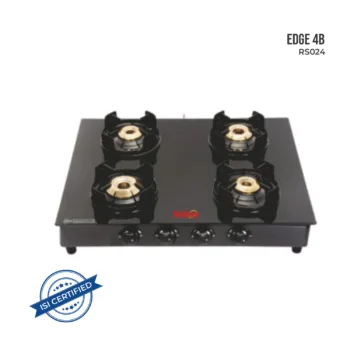 Rallison EDGE 4B Glass Top LPG Gas Stove