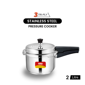 Tri-Ply Stainless Steel 2L Pressure Cooker