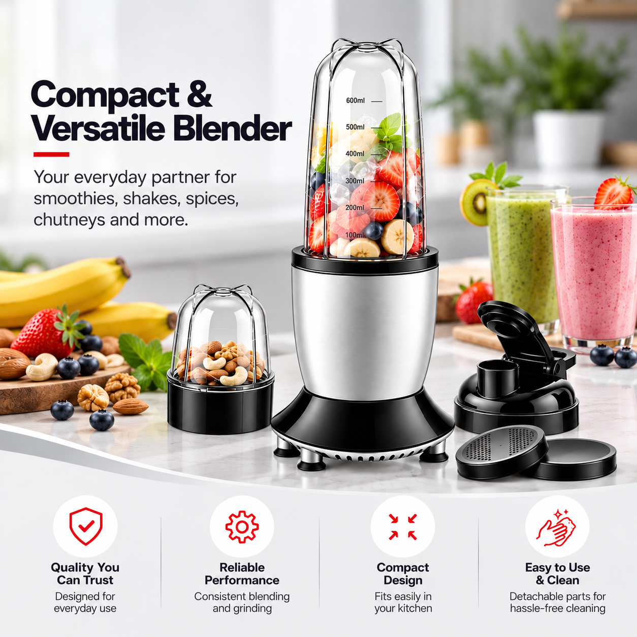Compact Blender, Endless Possibilities